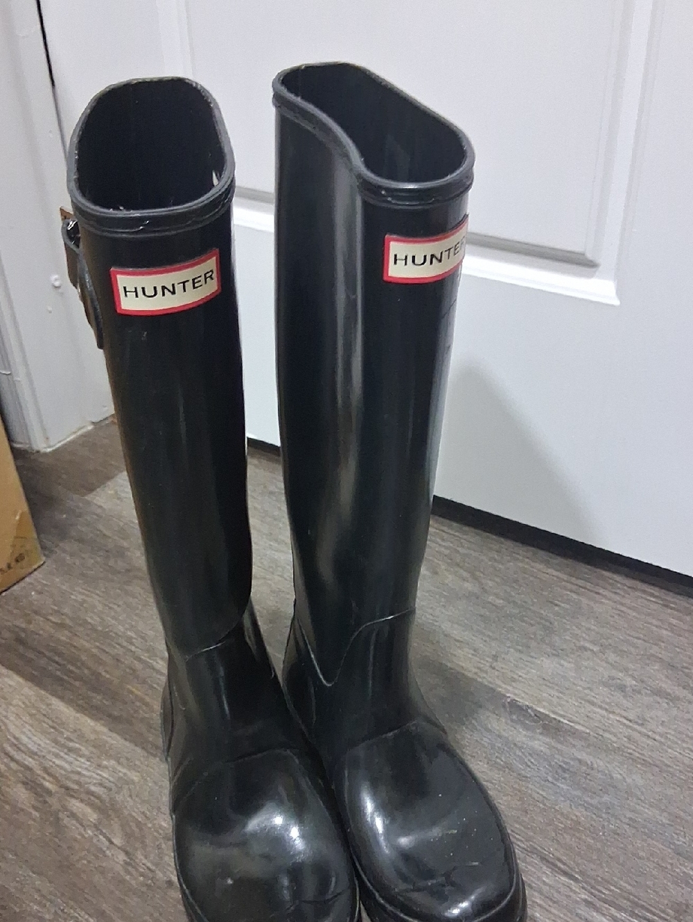 Hunter Gloss Black Tall Rubber Rain Boots